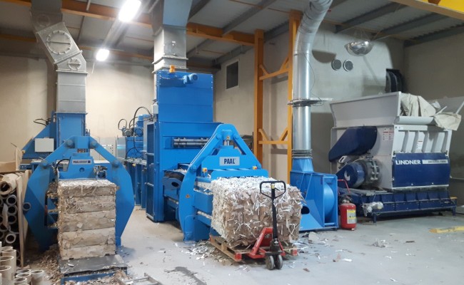 Lindner shredder + PAAL press